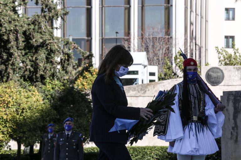 Κ. Σακελλαροπούλου: Ο αγώνας των Ενόπλων Δυνάμεων αξίζει τον σεβασμό όλων μας