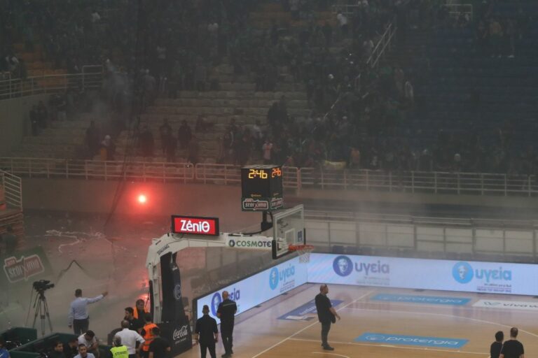 Ολυμπιακός: Πρωταθλητής στη Basket League μετά από διακοπή στον 4ο τελικό στο ΟΑΚΑ!